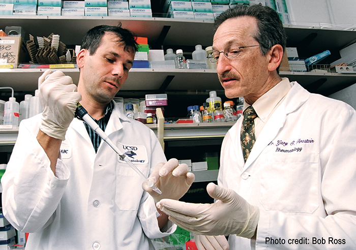 Rheumatologist Dr. Gary Firestein and a colleague.