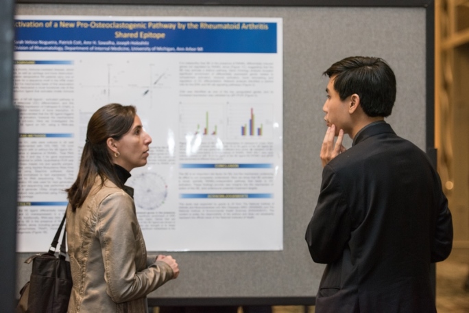 Dr. Brian Le presenting research on rheumatic disease at 2016 Investigator's Meeting