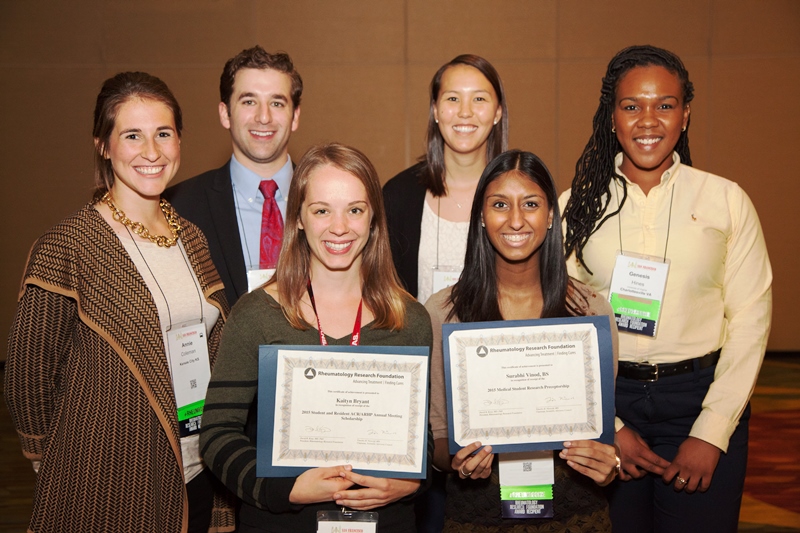 Rheumatology Research Foundation-funded students and residents recognized at the 2015 ACR Annual Meeting.