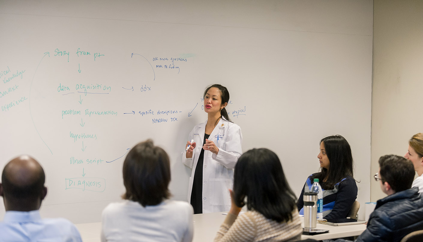Emory University Assistant Professor in Rheumatology Dr. Karen Law teaches a class.