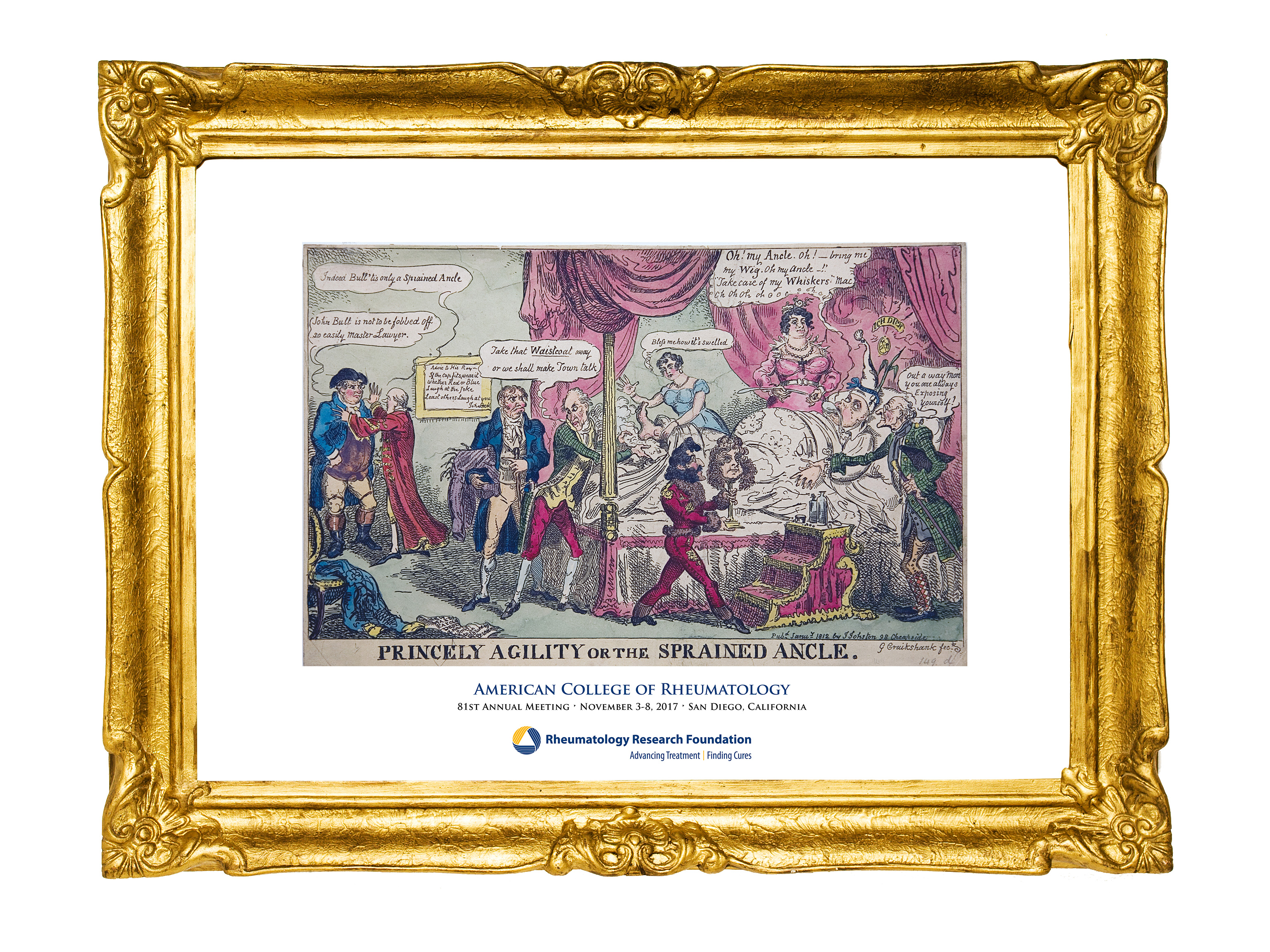 Princely 2017 Annual Framed Gout Print "Princely" is a vintage symbol of rheumatology research and training support.