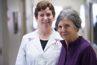 Rheumatologist Dr. Emily Isaacs with her patient Mary Rymell who has rheumatoid arthritis.